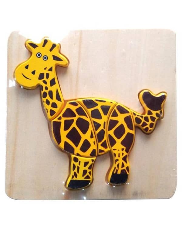 Multi-Color Wooden Giraffe Puzzle for Kids