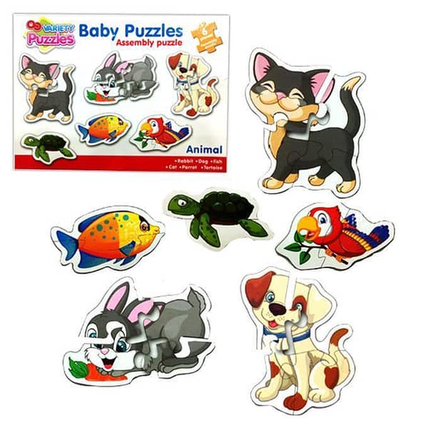 Pre-School: Baby Toddler Puzzles - Pet Animals - 3 to 8 inches