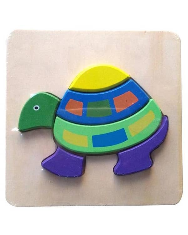 Multi-Color Wooden Turtle Puzzle