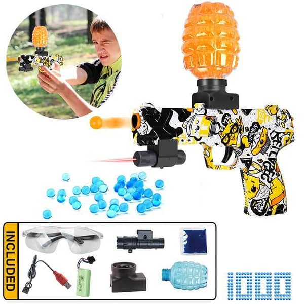 Rechargeable Gel Blaster Electric Toy Gun for Kids - Yellow