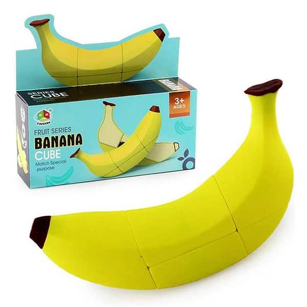 Banana-Shaped Rubik's Cube from Fruits Series for Kids - Yellow