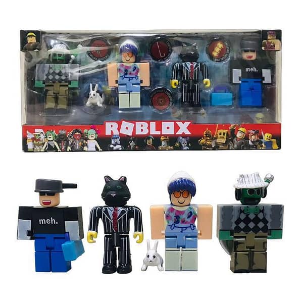 Roblox Celebrity Collection: Set of 4 Classic Figures with Codes, Approx. 4 Inches - Option B