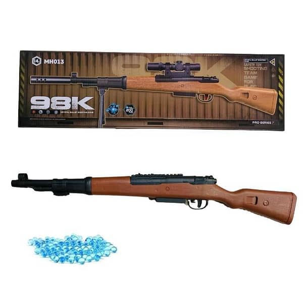 Kar98 Gel Blaster Manual Reload Toygun For Kids – Size Approx. 22 inch – Multi color