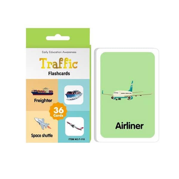 Traffic Flash Card for Early Educational & Interactive Card For Kids – 36 Pcs