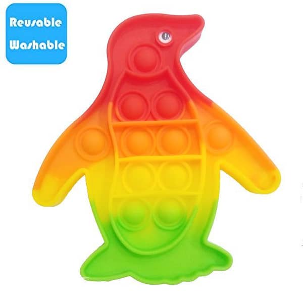Planet X - Bubble Fidget Spinner - Dancing Penguin Parade (5")