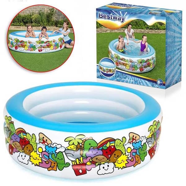 Bestway 51122 Jumbo Pattern Round Character Play Pool - 6'5" x 21"