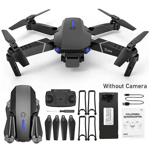 Black Mini Drone with Remote Control, LED Lights, GPS, and Headless Mode