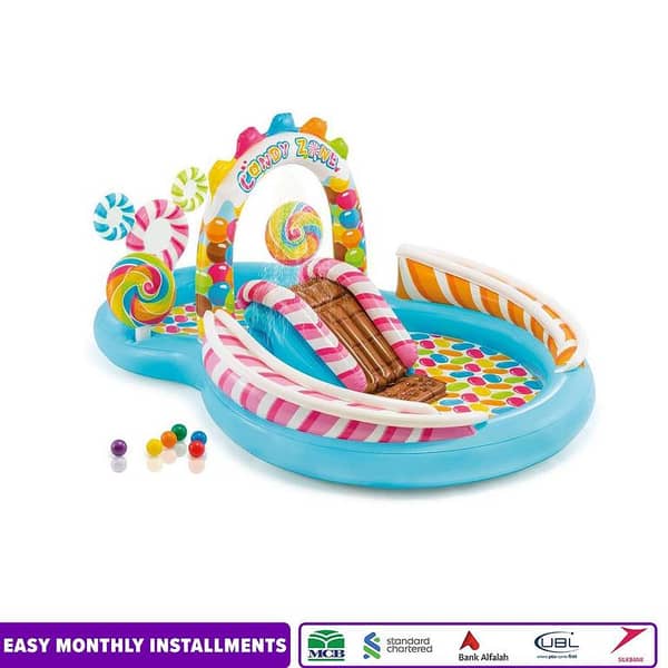 Intex – Candy Zone Play Center Inflatable Pool (10 ft long) – 57149