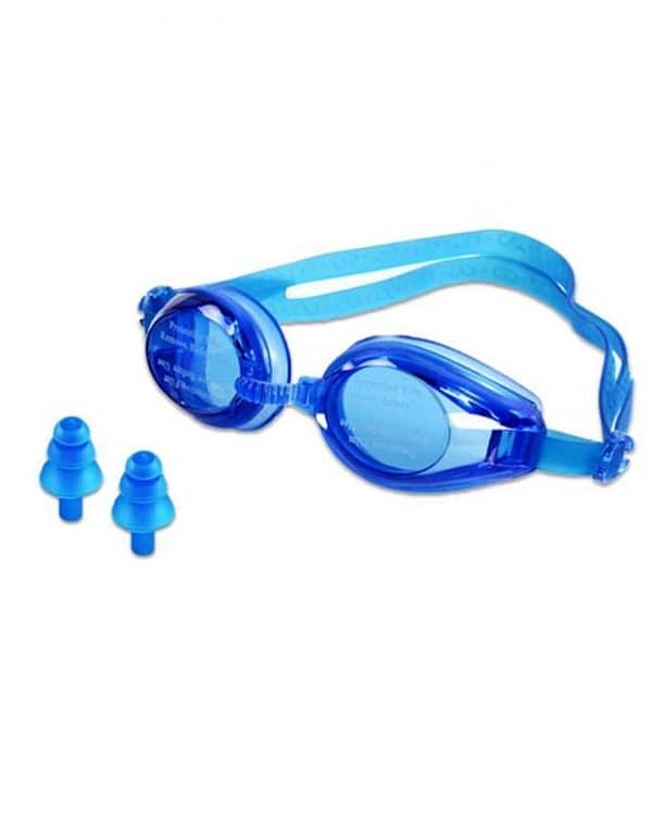 Blue Swimming Goggles with Ear Plugs