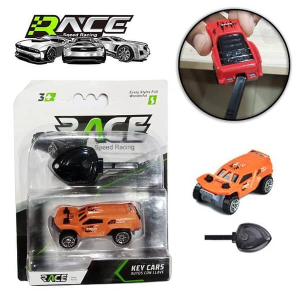 Race Speed Die-Cast Racing Car with Key Set - Orange