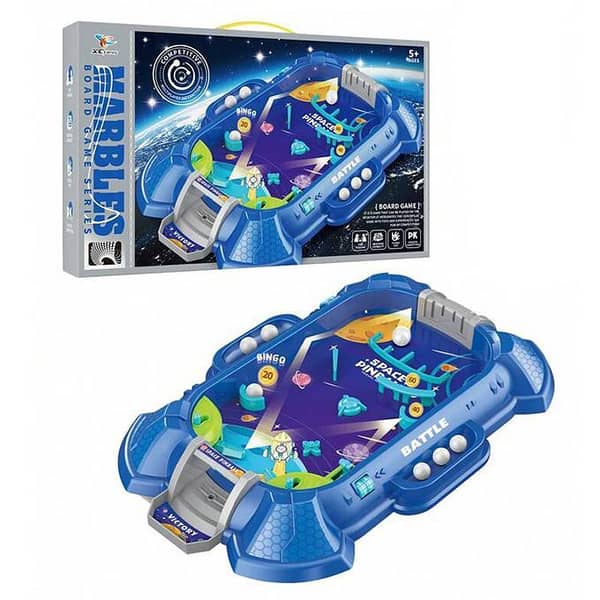 Space Marbles Pinball Tabletop Game for Kids Aged 3+ - 2 Player Capacity, Approx. 30 cm, Assorted Colors