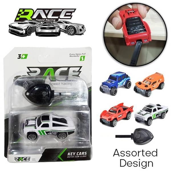 Race Speed Key-Powered Die-Cast Car with Key Set - Assorted Designs