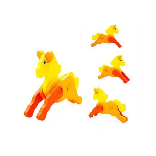 3D Horse Jigsaw Puzzle for Kids