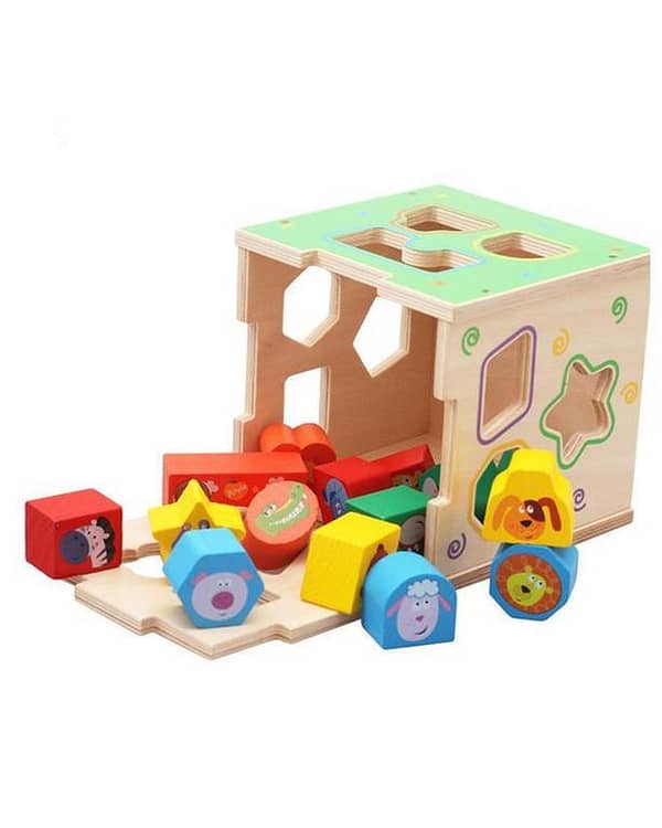 Cartoon Shapes Sorting Intelligence Learning Box for Toddlers