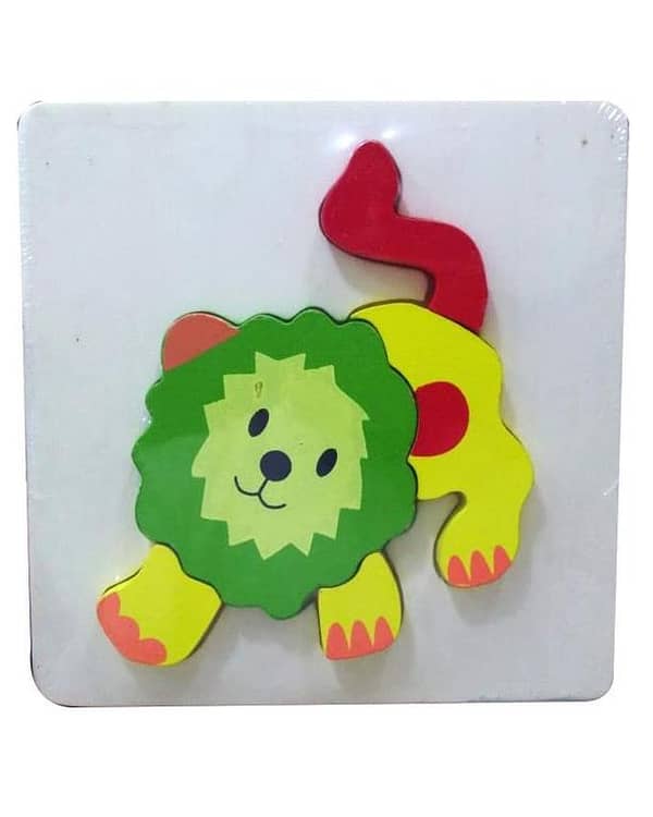 Thick Wooden Lion Puzzle