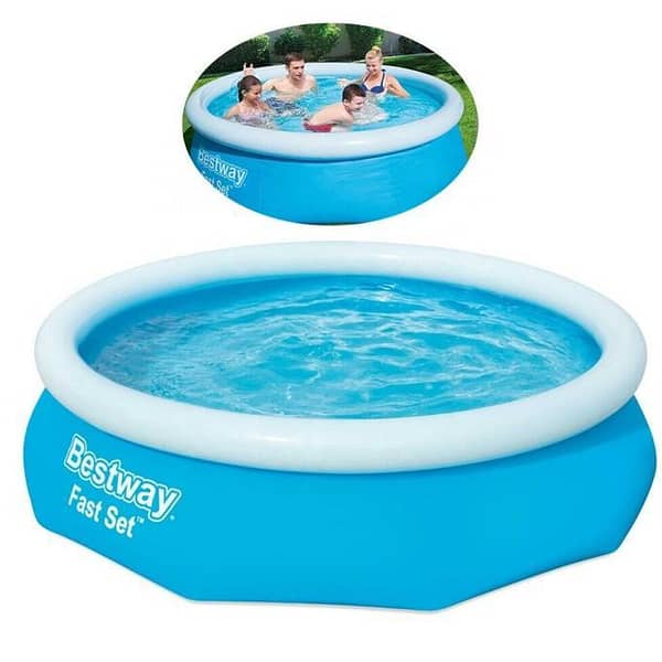 Bestway - Fast Set Round Kids Inflatable Swimming Pool 10 ft X 30"- 57266