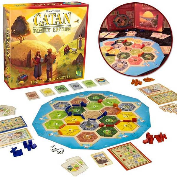 Catan Family Edition Board Game for 3-4 Players, Ages 10+, Average Playtime 60 Minutes