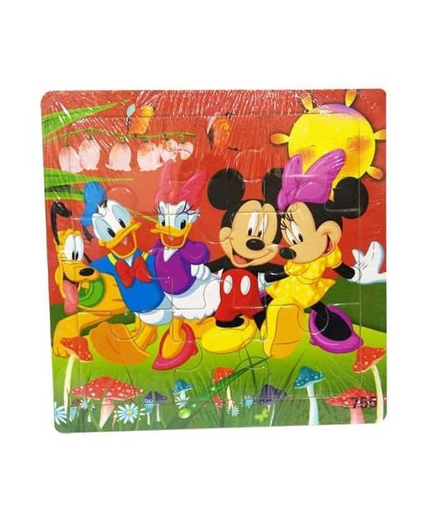 Mickey Mouse & Friends Wooden Jigsaw Puzzle - 5.75 Inch - Red