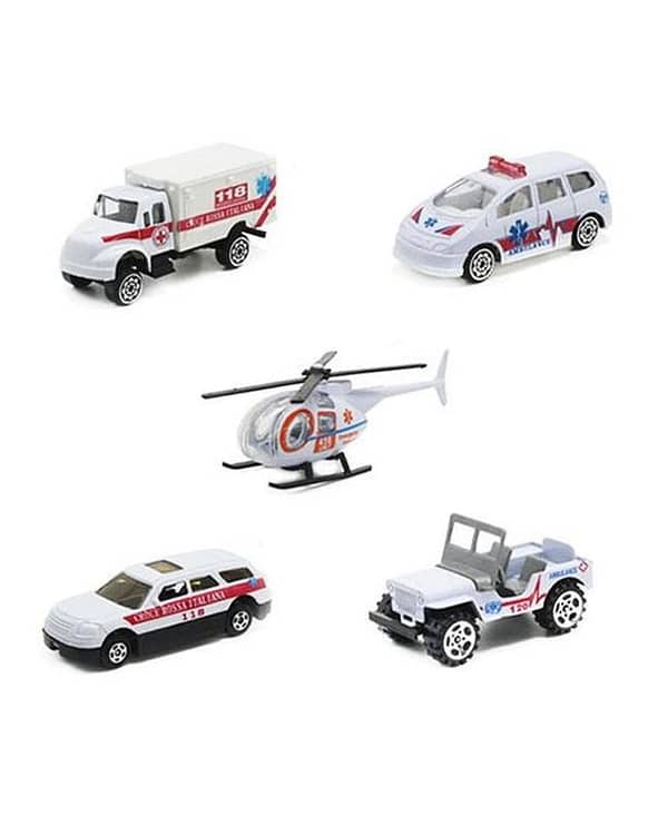 Emergency Ambulance Vehicle Set - 5 Pcs