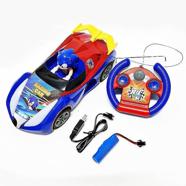 Sonic the Hedgehog RC Rechargeable Remote Control Blue Car - 9 Inches
