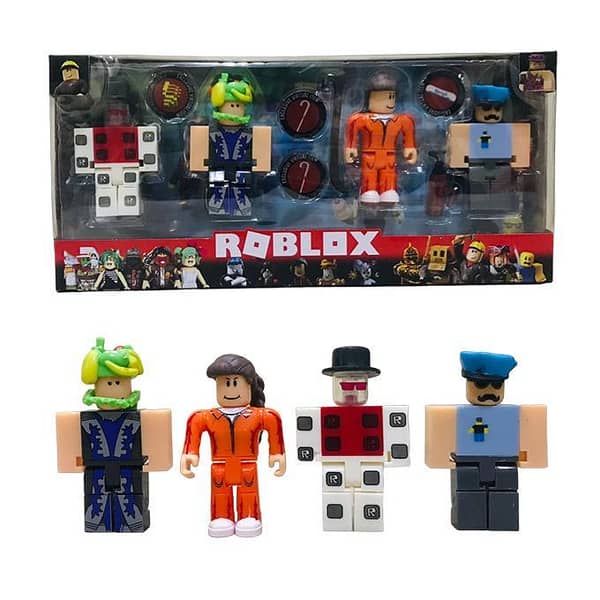 Roblox Celebrity Collection: Set of 4 Classic Figures with Codes, Approx. 4 Inches Each - Option A