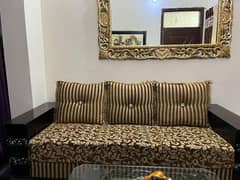 6 seater sofa set with 3 tables | Heavy wooden frame