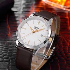 Tissot T Classic Dream White Dial Brown Leather Strap Watch original