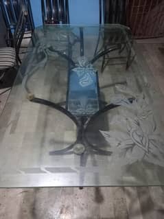 Glass dinning table