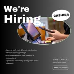 Hiring Cashier (Male/Female) – Fast-Paced Restaurant Environment