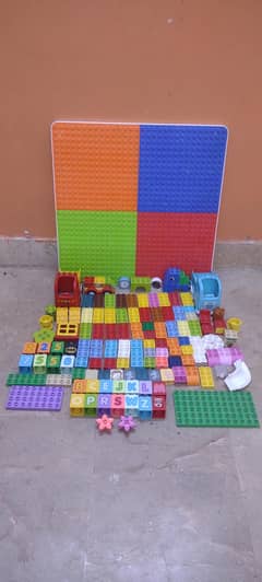 lego duplo table top with lego duplo bricks