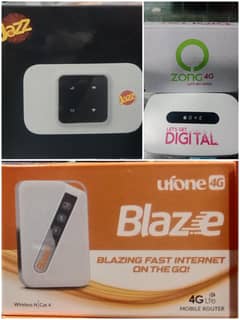 Jazz Super 4G Internet WiFi Device Ufone 4G Blaze Zong 4G Bolt+