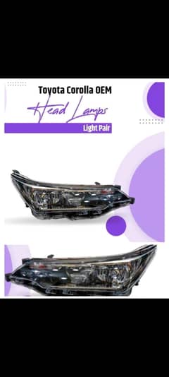 Toyota Corolla 18 model headlights available on wholesale rate