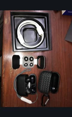 Airpods pro 2 in black matte color with textured case