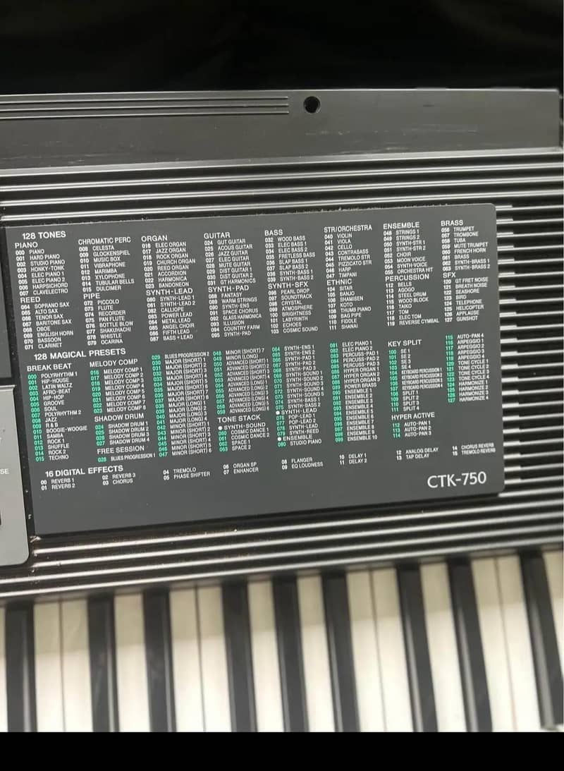 Casio CTK-750 keyboard touch response 2