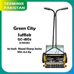 chair Manual Grass Cutting/catcher Machine 16" Lawn Mower Garden bench