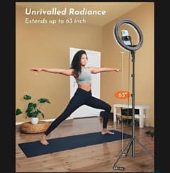 LED Ring Light with Metal Tripod Stand & Mobile Holder Multicolor Ligh