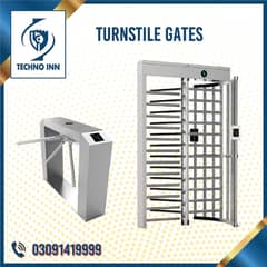 Full-Height Security Turnstile Gate-Biometric Access Flap Barrier Turn