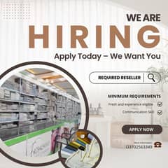 REQUIRED RESELLER FOR WHOLESALE LADIES AND GENTS CLOTHES