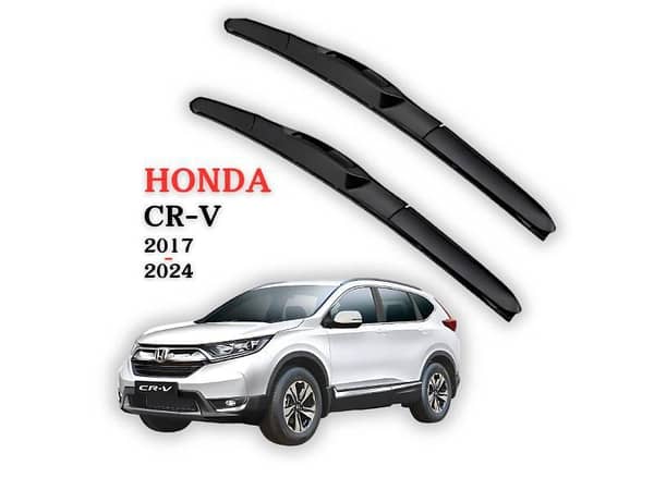 Tri-Stage Windshield Wiper Blades for Honda CR-V (2017–2024) – Streak-Free Silent Wipe | All-Weather Graphite Rubber | OEM Fit | Heavy-Duty Performance
