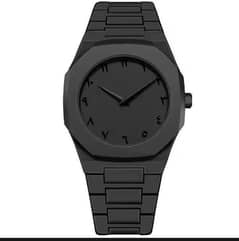 Black arabic watch