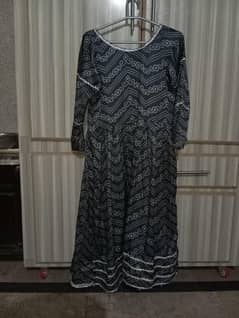 silk long frock 3 piece