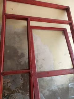 WOOD WITH GLASS PATITION.