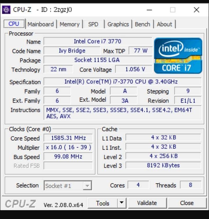 Intel i7 3770 3rd generation processor tray 1