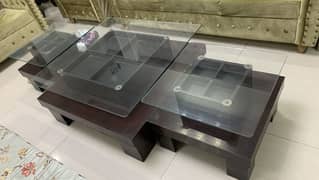3 wooden table set