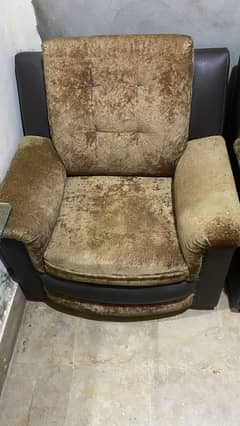 5 Seater Sofa Set with Velvet Fabric