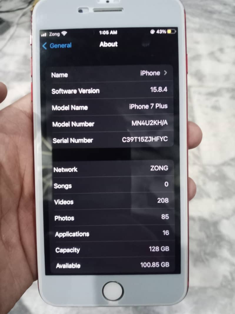 iPhone 7plus red edition PTA approved 6