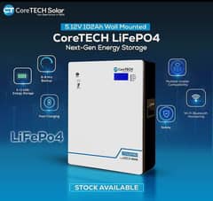Coretech Lithium Battery 51.2 Volts 100 Amps