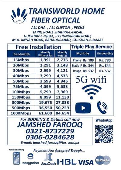 Transworld Fiber Optics Internet Connectiob