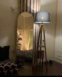 mirror and lamp