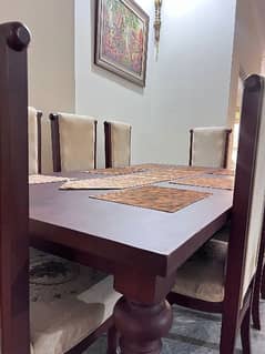 8 Seater wooden dining table